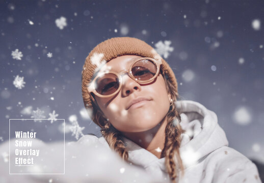 Winter Snow Overlay Photo Effect