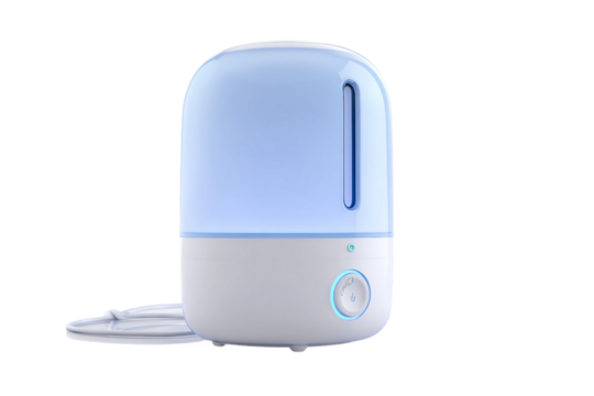 Travel-friendly portable nano mist humidifier for skin isolated on transparent background