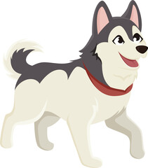 Syberint huskey character illustration design