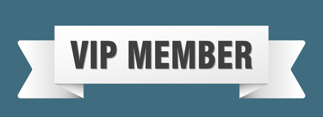 vip member ribbon isolated on transparent background. vip member ribbon