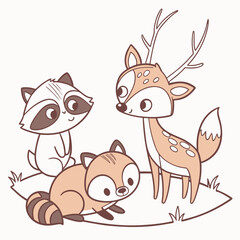 Cute Forest Animals