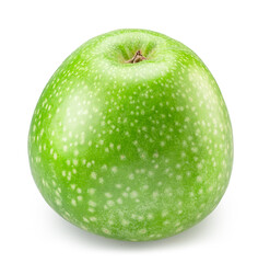 Ripe green apple on white background. File contains clipping paths.