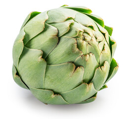 Obraz premium French artichoke isolated on white background. File contains clipping path.