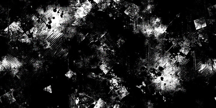 Abstract monochrome grunge background with dynamic geometric shapes