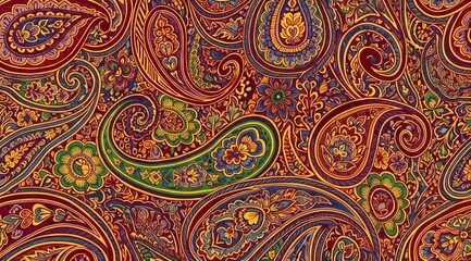 Paisley pattern animation with vibrant colors that create a luxurious and visually rich experience