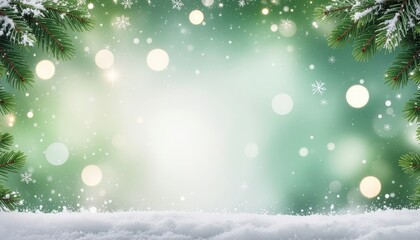 Winter wonderland celebration enchanted forest nature scene snowy background soft focus holiday spirit