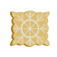 Festive Gingerbread Snowflake Cookies