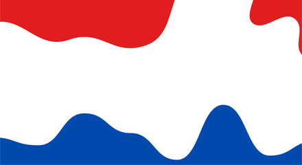 Red White Blue Wave Illustration Background 