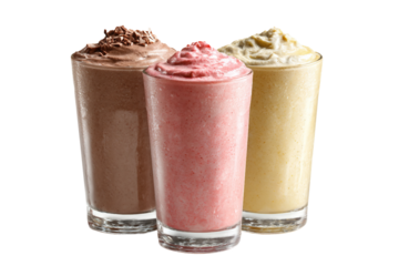 Muscle-building protein shake isolated on transparent background