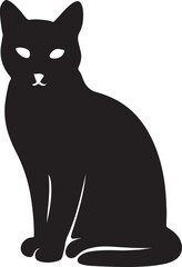 black cat vector illustration