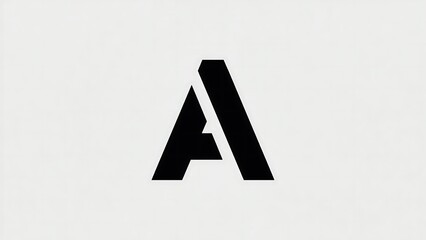 Bold Letter A on a Clean White Background, a minimalist design.