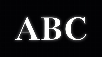 Illuminated ABC Letters on Black Background, a simple and elegant design with a modern feel.