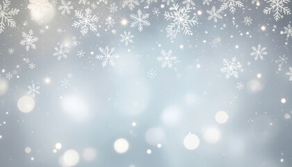 Winter wonderland snowflakes falling in a dreamy atmosphere nature photography serene background soft focus seasonal beauty