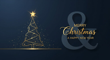 Elegant christmas illustration with transparent background
