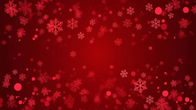 Abstract red snowflake background