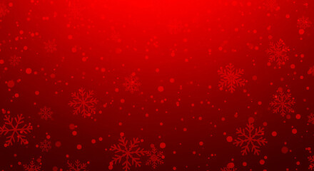 Festive red snowflake background