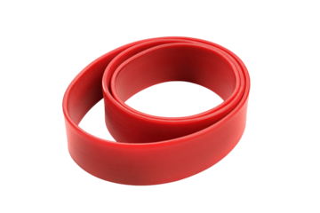 Exercise resistance band isolated on transparent background