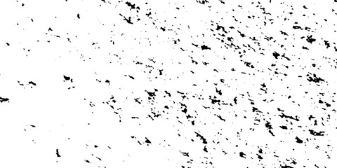 Distress urban overlay spotted concrete grain surface grainy noise rust wall grunge black splatter and white background. damaged chalk crack rough ink wall texture.	