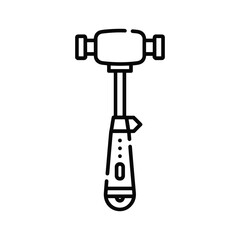 Multihead hammer tool icon for construction, repair, and diy projects