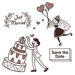 Elegant Hand-Drawn Wedding Illustrations