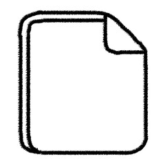 Hand-drawn sketch style document or blank file page icon with curled corner