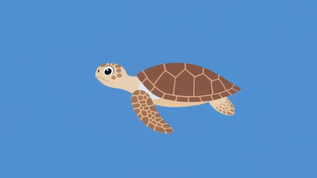 Animated Sea Turtle Swimming Loop