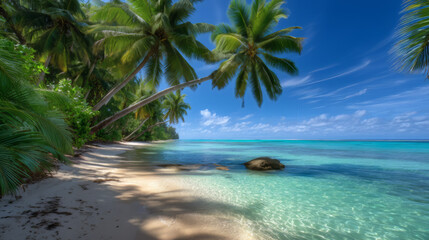 Palmy nad krystalicznie czystą wodą – relaks na tropikalnej plaży