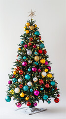Decorated Christmas Tree with Ornaments
Festive Holiday Tree Indoors
