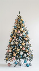 Decorated Christmas Tree with Ornaments
Festive Holiday Tree Indoors