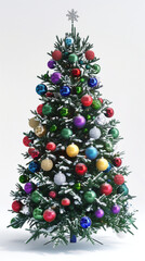 Decorated Christmas Tree with Ornaments
Festive Holiday Tree Indoors