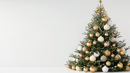 Decorated Christmas Tree with Ornaments
Festive Holiday Tree Indoors