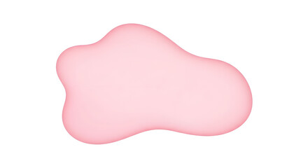 Soft organic light pink fluid blob graphic element isolated on a clean white background, perfect for modern abstract design, gentle visual branding, and contemporary digital art projects