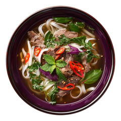 vegetable udon noodles arranged in rich brown bowl highlighting comforting warm Asian flavors overhead