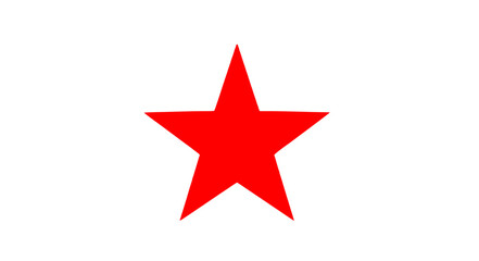 Vibrant red star design shining brightly, perfect for banners and creative projects