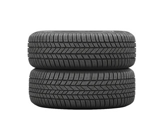 car tires isolated on transparent background