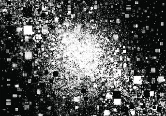 pure static black and white noise texture, chaotic pixel grain, retro TV screen effect, random speckle storm, vector style