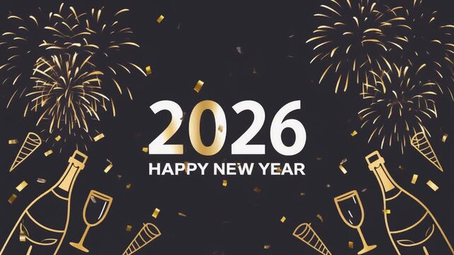New years eve celebration animation
