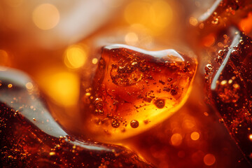 polished amber stone texture with warm orange translucent color and trapped air bubbles