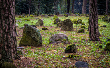 Muslim cemetery in Kruszyniany, primarily a Lipka Tatars settlement in Podlasie region, Poland