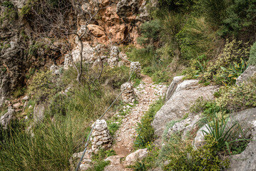 Way to Monastery of Our Lady of Hawqa, nowdays a hermitage in Kadisha Valley also spelled as Qadisha in Lebanon