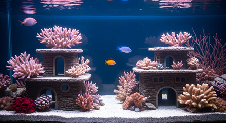 christmas tree in the aquarium