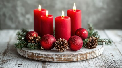 The last Sunday of Advent, symbolizing the final stage of waiting. The fourth candle symbolizes the final coming of the Savior with all the angels.