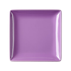 purple square plate with clean minimal edges providing modern geometric element for overhead compositions