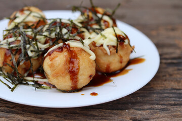 Takoyaki japanese snack street food
