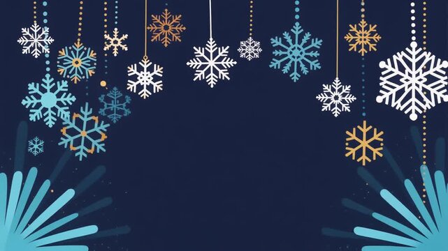 Winter snowflake decorations