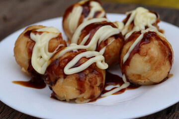 Takoyaki japanese snack street food