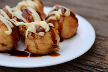Takoyaki japanese snack street food