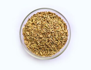 cumin seeds in a bowl, Dried fennel seeds, saunf, sweet fennel, sounff, jeera