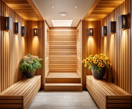 New modern sauna design - Powered by Adobe