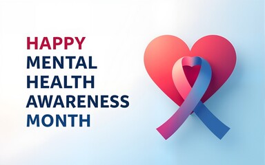Mental Health Awareness Month. Vector web banner for social media, posters, cards, and flyers. Medical health care design. High quality